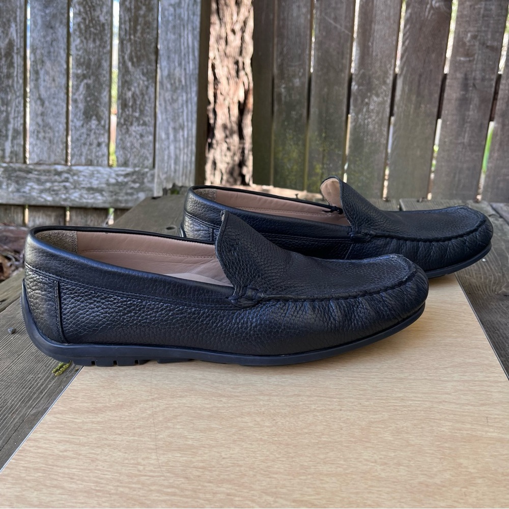 Ecco Men’s Black Pebbled Leather Classic Slip On Loafer Sz EU 44/U.S. 10-10.5